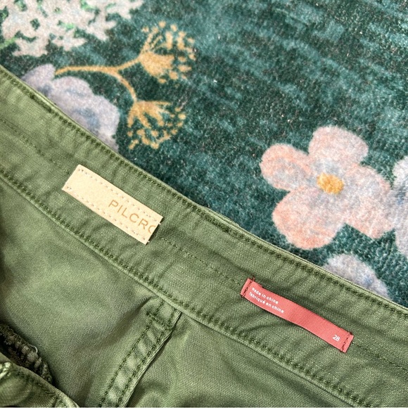 Anthropologie Pilcro Utility Cargo Pants NWT Women’s Green Straight Relaxed 28 - Picture 6 of 16